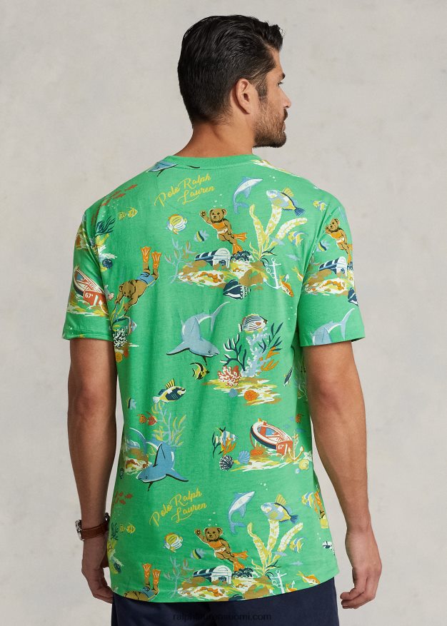 Ralph Lauren miehet poolo bear jersey t-paita 0Z24ZR1317 vihreä