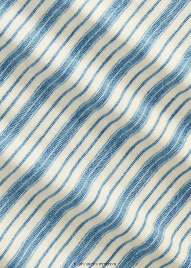 Ralph Lauren miehet raidallinen jersey ringer t-paita 0Z24ZR1749 indigo/kerma