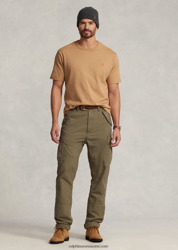 Ralph Lauren miehet raskaansarjan jersey-t-paita 0Z24ZR1452 klassinen kameli