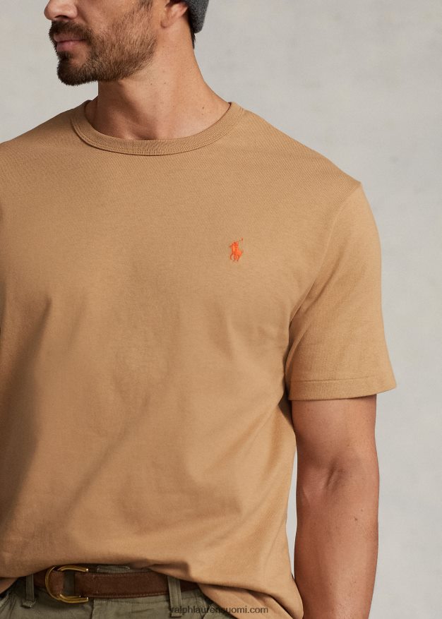 Ralph Lauren miehet raskaansarjan jersey-t-paita 0Z24ZR1452 klassinen kameli