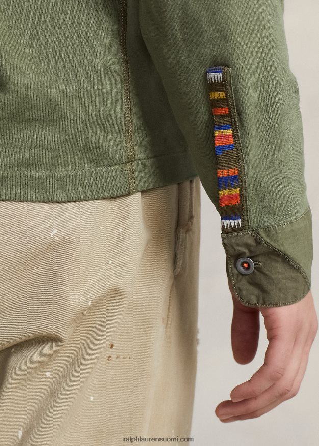 Ralph Lauren miehet stenciled jersey henley paita 0Z24ZR8479 puutarhapolku