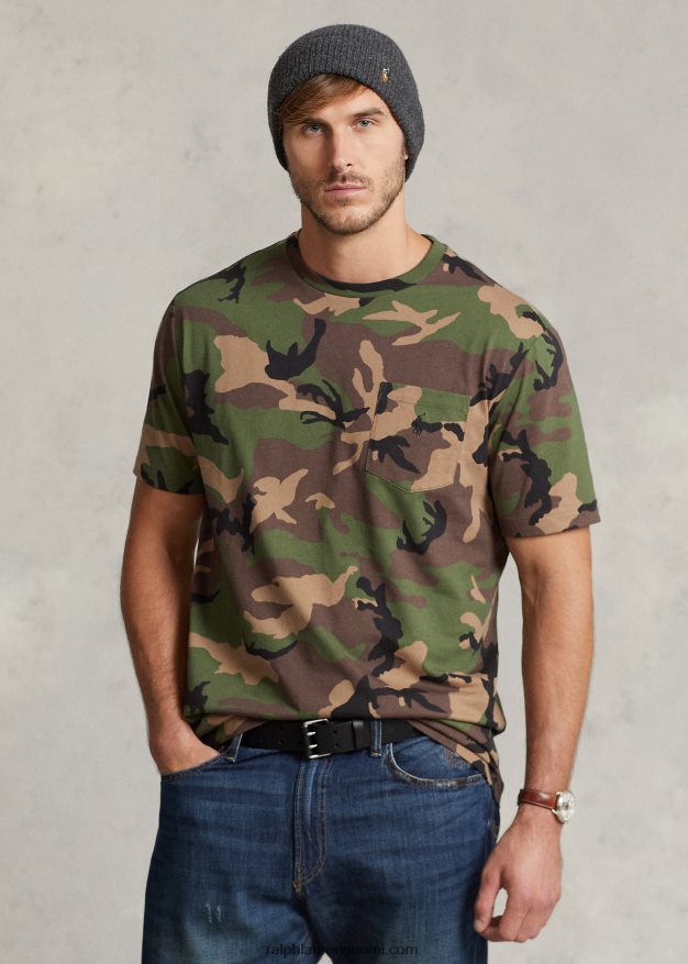 Ralph Lauren miehet tasku t-paita 0Z24ZR1408 ylimääräinen camo