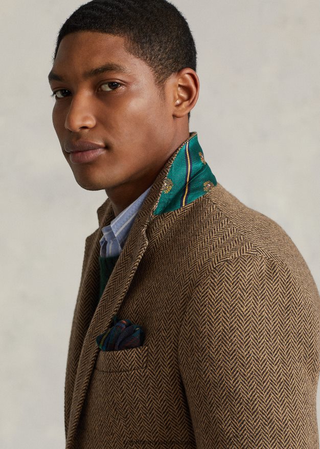 Ralph Lauren miehet Polo pehmeä kalanruoto urheilutakki 0Z24ZR8490 ruskea/ruskea