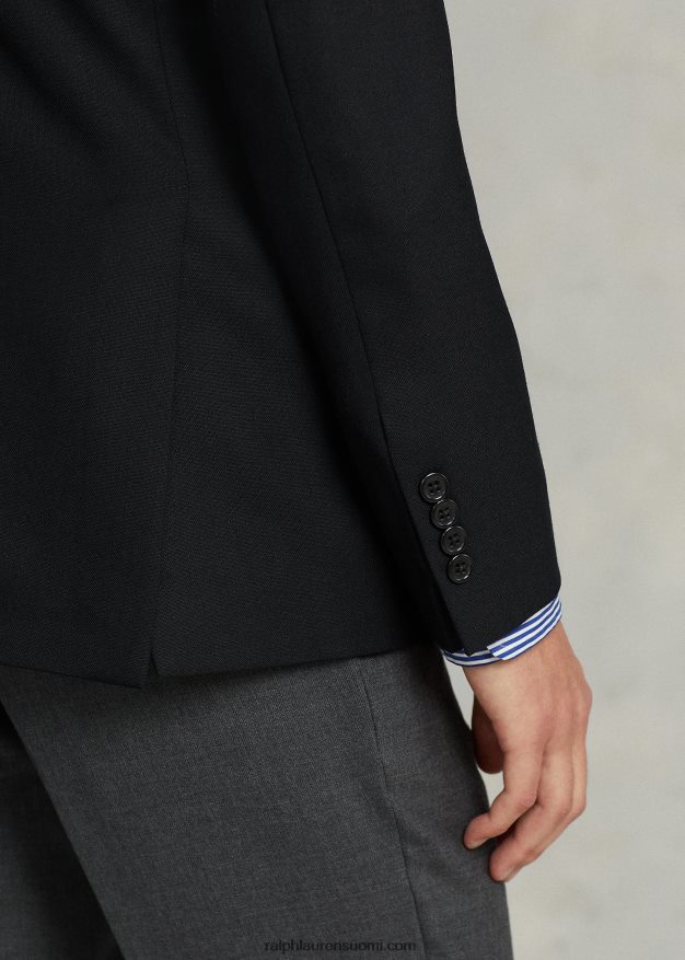 Ralph Lauren miehet Polo pehmeä villainen oxford-pukutakki 0Z24ZR541 musta