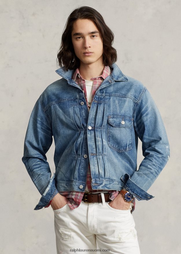 Ralph Lauren miehet ahdistunut farkkutakki 0Z24ZR1242 glenville