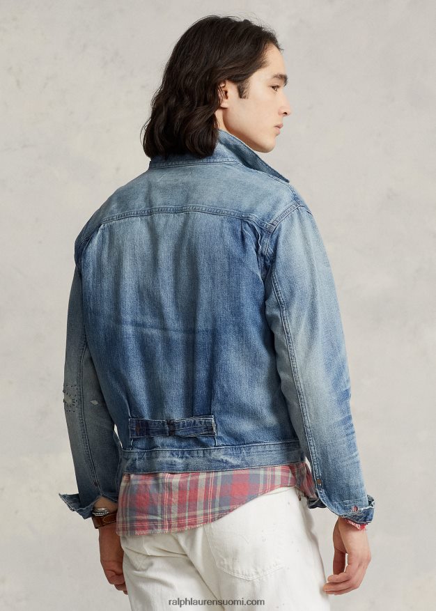 Ralph Lauren miehet ahdistunut farkkutakki 0Z24ZR1242 glenville