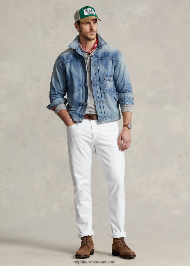 Ralph Lauren miehet ahdistunut farkkutakki 0Z24ZR1655 sininen