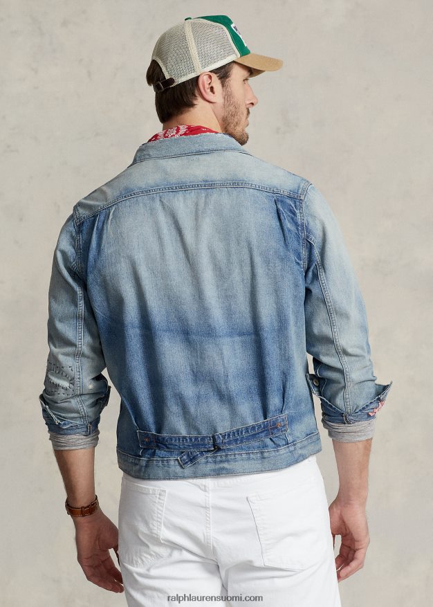 Ralph Lauren miehet ahdistunut farkkutakki 0Z24ZR1655 sininen