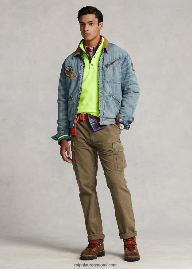 Ralph Lauren miehet denim kuorma-auton takki 0Z24ZR1155 jaanai pesu