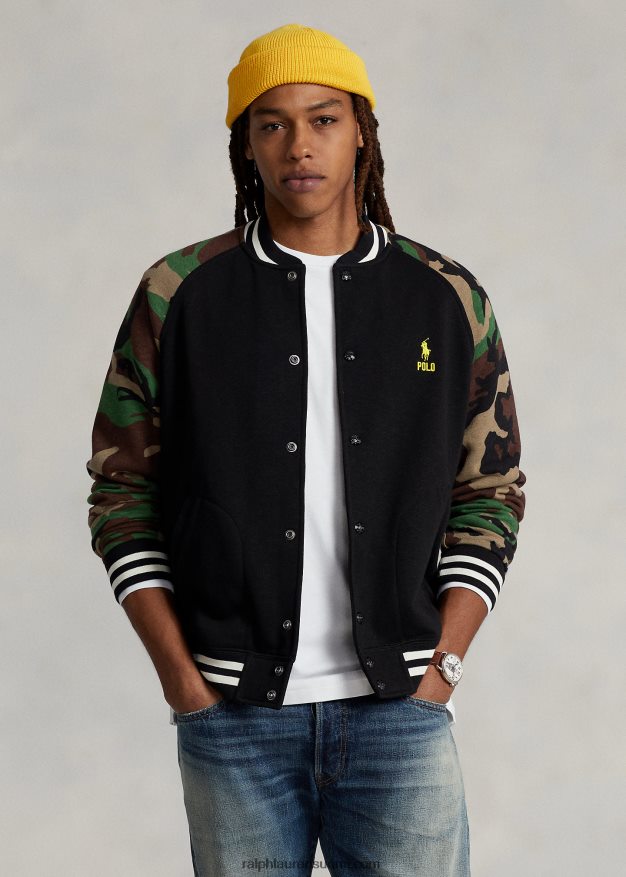 Ralph Lauren miehet fleece-hihainen baseball-takki 0Z24ZR102 musta multi