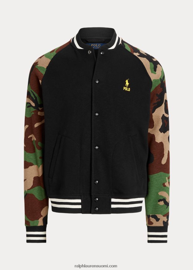 Ralph Lauren miehet fleece-hihainen baseball-takki 0Z24ZR1389 musta multi