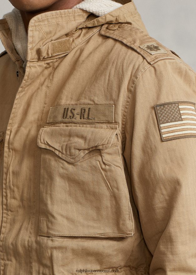 Ralph Lauren miehet ikoninen kenttätakki 0Z24ZR955 aavikon khaki