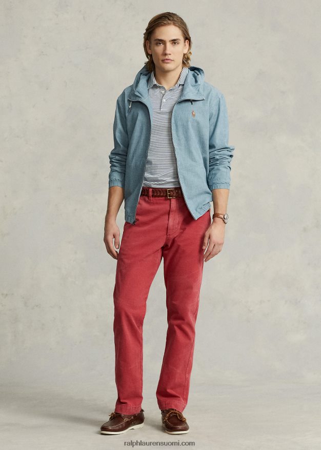 Ralph Lauren miehet indigo chambray hupullinen takki 0Z24ZR806 chambray