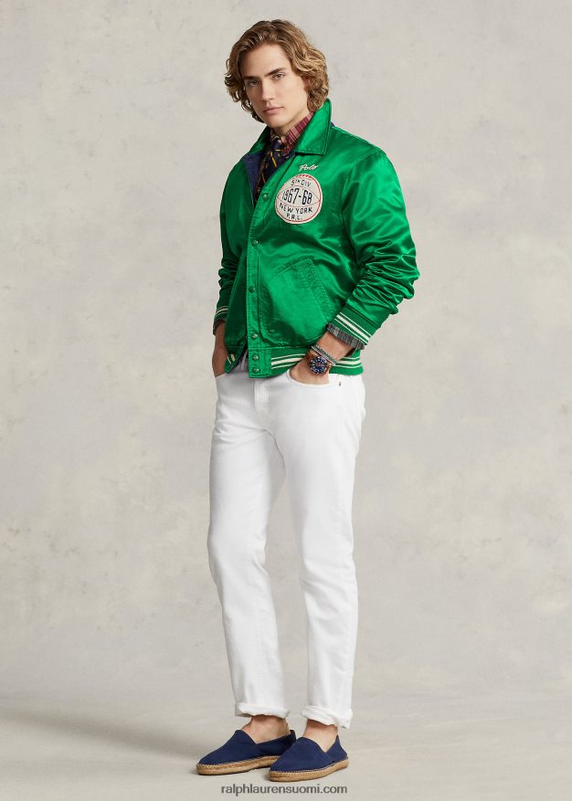 Ralph Lauren miehet käännettävä yliopisto-vaikutteinen takki 0Z24ZR1073 Newport Navy/Royal