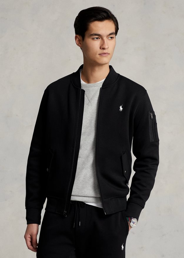 Ralph Lauren miehet kaksinkertainen bomber-takki 0Z24ZR566 musta