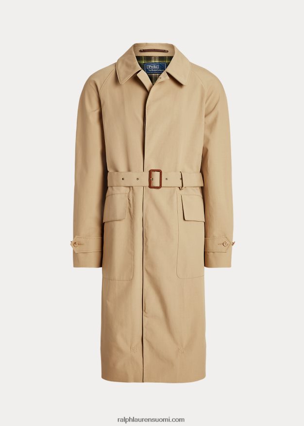 Ralph Lauren miehet kudottu puuvillainen kävelytakki 0Z24ZR1212 beige/tiikki