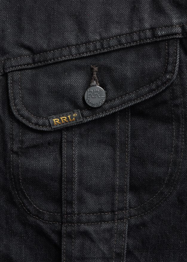 Ralph Lauren miehet kulunut musta farkkutakki 0Z24ZR1788