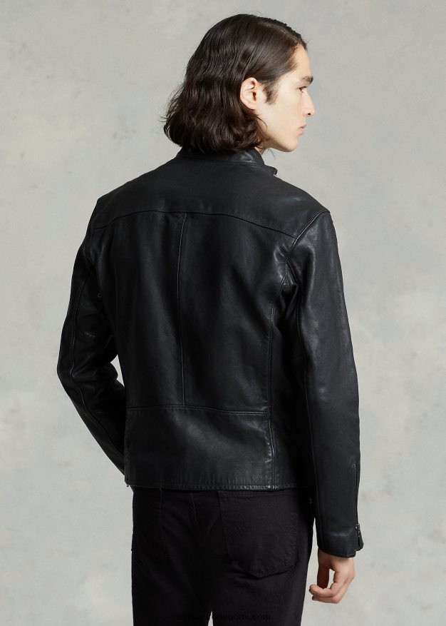 Ralph Lauren miehet lampaannahkainen cafe racer -takki 0Z24ZR1140 musta