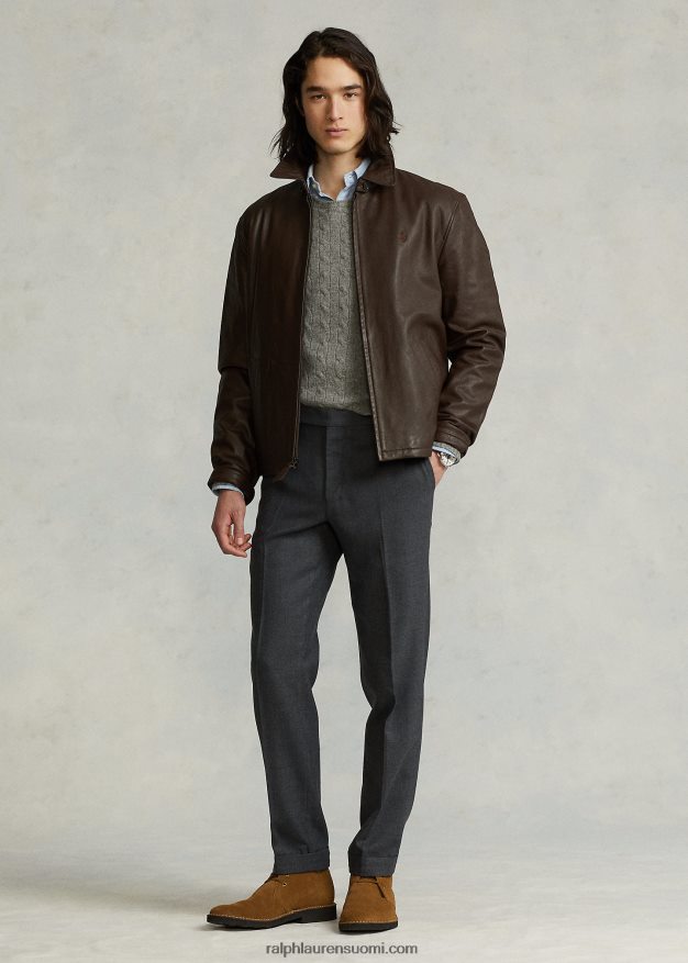 Ralph Lauren miehet lampaannahkainen takki 0Z24ZR1031 biisonin ruskea