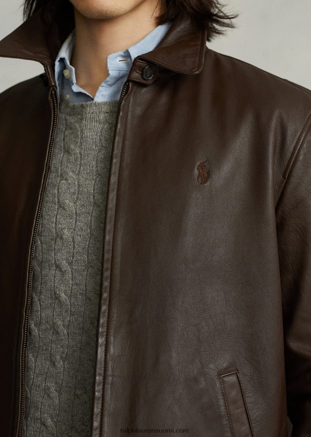 Ralph Lauren miehet lampaannahkainen takki 0Z24ZR1031 biisonin ruskea