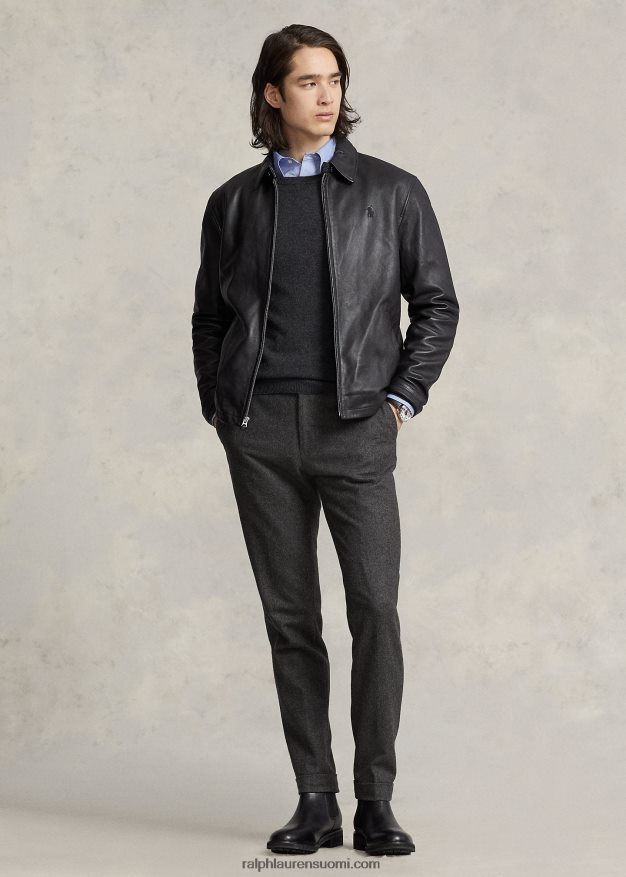 Ralph Lauren miehet lampaannahkainen takki 0Z24ZR1032 musta