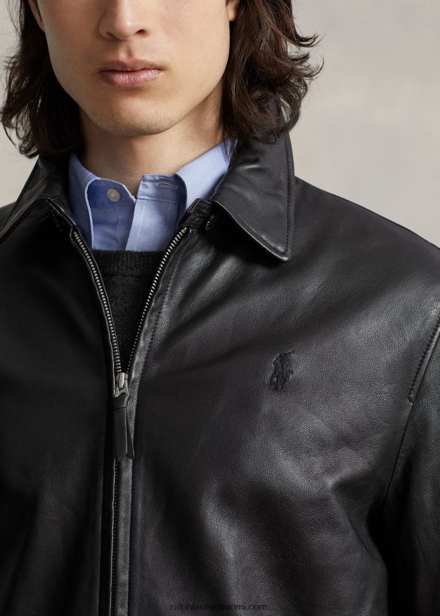 Ralph Lauren miehet lampaannahkainen takki 0Z24ZR1032 musta