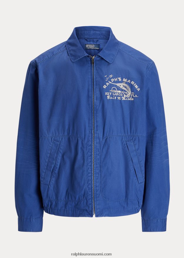 Ralph Lauren miehet marina popliinitakki 0Z24ZR8634 kuninkaallinen viinitarha