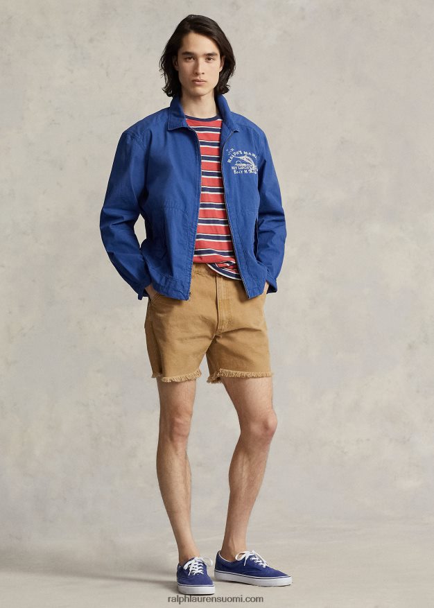 Ralph Lauren miehet marina popliinitakki 0Z24ZR8634 kuninkaallinen viinitarha