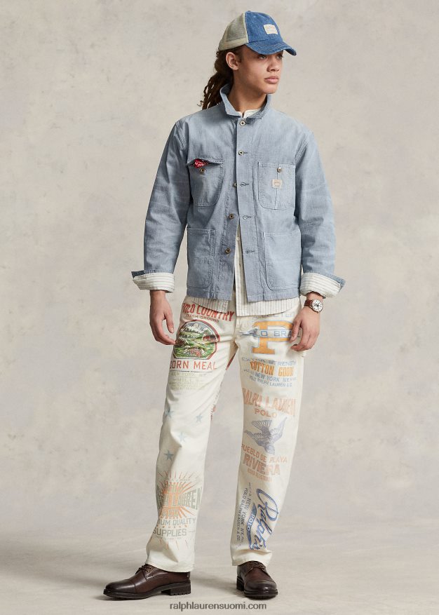 Ralph Lauren miehet microcheck indigo denim takki 0Z24ZR119 Tiverton