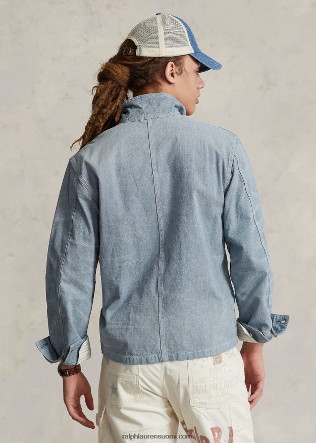 Ralph Lauren miehet microcheck indigo denim takki 0Z24ZR119 Tiverton