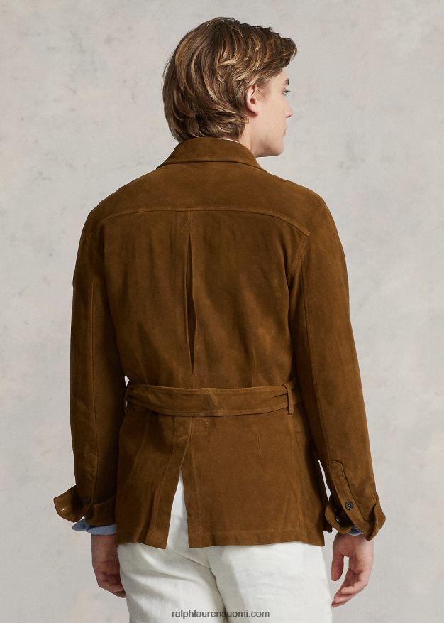 Ralph Lauren miehet mokkanahka vyöllinen yleistakki 0Z24ZR1210 smith brown