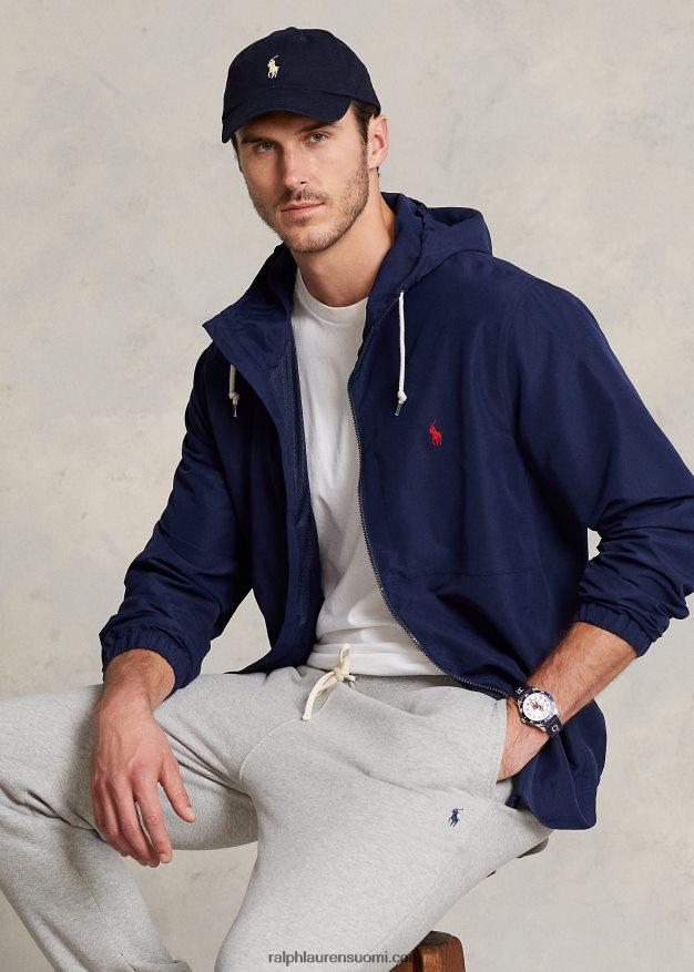 Ralph Lauren miehet pakattava vettä hylkivä hupullinen takki 0Z24ZR1812