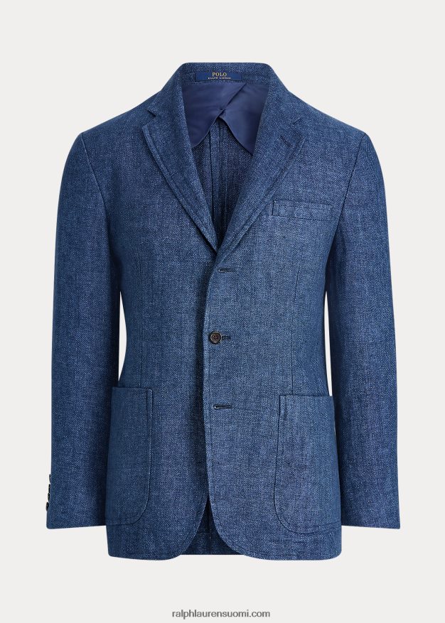 Ralph Lauren miehet pehmeä pellava urheilutakki 0Z24ZR8451 laivasto