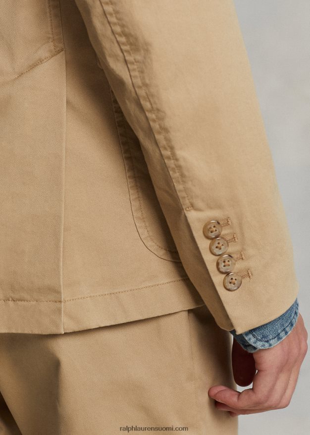 Ralph Lauren miehet polo rakentamaton stretch chino takki 0Z24ZR613 monumentti tan