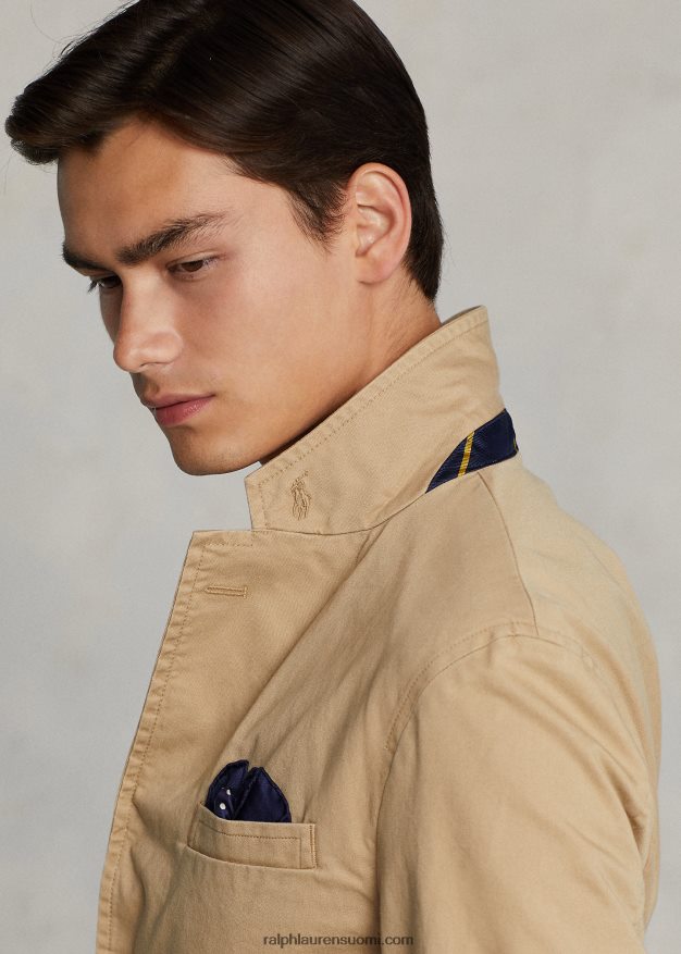 Ralph Lauren miehet polo rakentamaton stretch chino takki 0Z24ZR613 monumentti tan