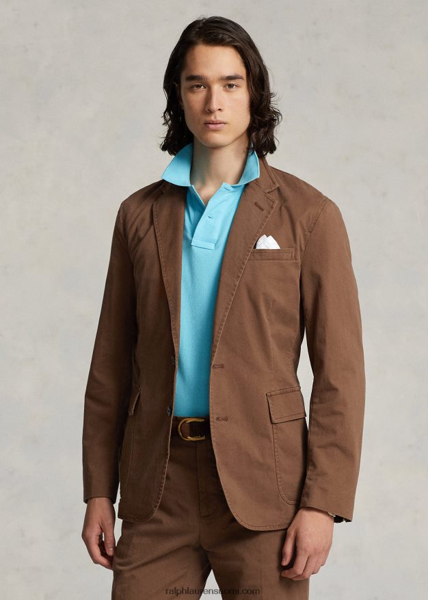 Ralph Lauren miehet polo rakentamaton stretch chino takki 0Z24ZR614 teak