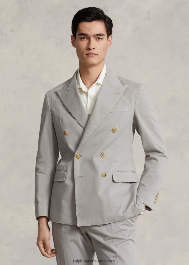 Ralph Lauren miehet poolo pehmeä joustava chino-pukutakki 0Z24ZR1118 harmaata sumua