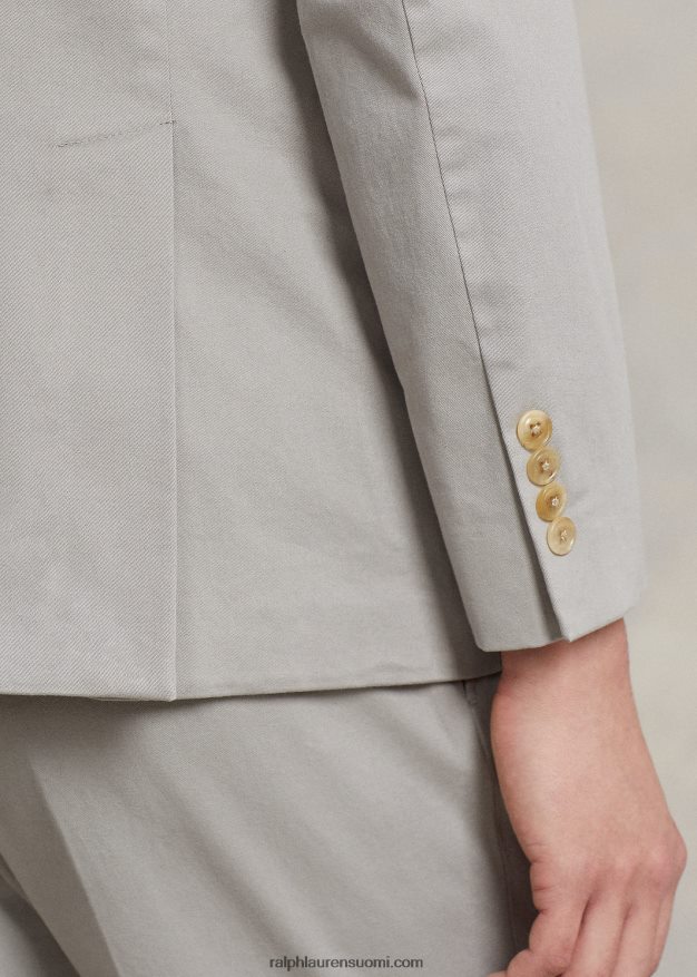 Ralph Lauren miehet poolo pehmeä joustava chino-pukutakki 0Z24ZR1118 harmaata sumua