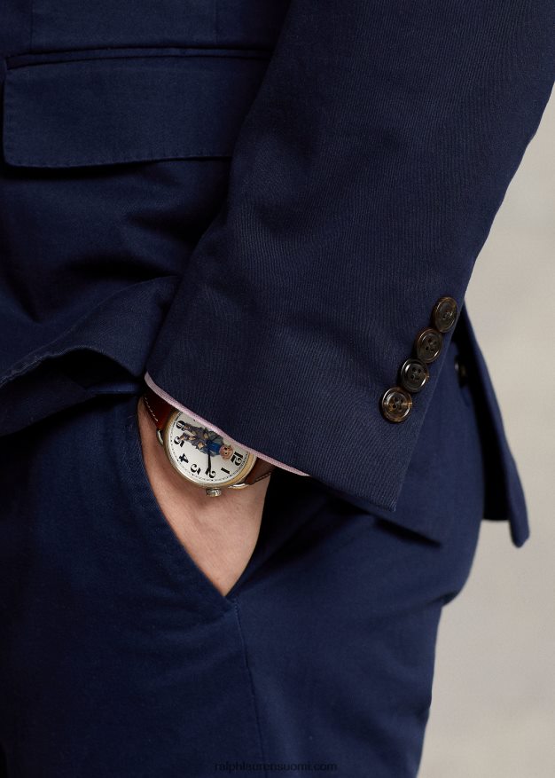 Ralph Lauren miehet poolo pehmeä joustava chino-pukutakki 0Z24ZR8526 kirkas laivasto