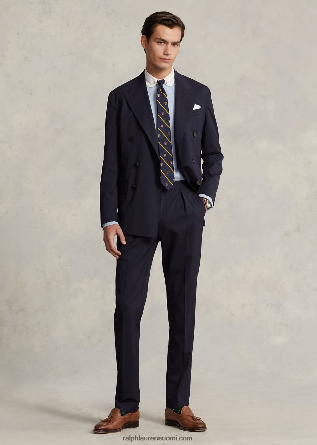 Ralph Lauren miehet poolo pehmeä joustava twill-pukutakki 0Z24ZR1025 laivasto