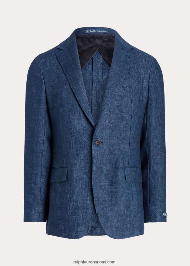 Ralph Lauren miehet poolo pehmeä pellava kalanruototakki 0Z24ZR496 laivasto