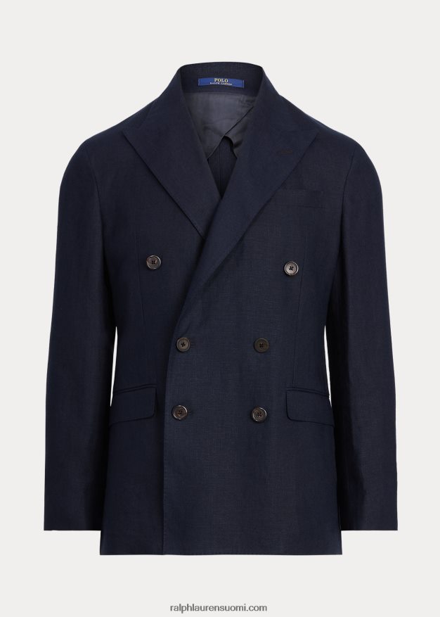 Ralph Lauren miehet poolo pehmeä pellavapukutakki 0Z24ZR1083 tumma laivasto