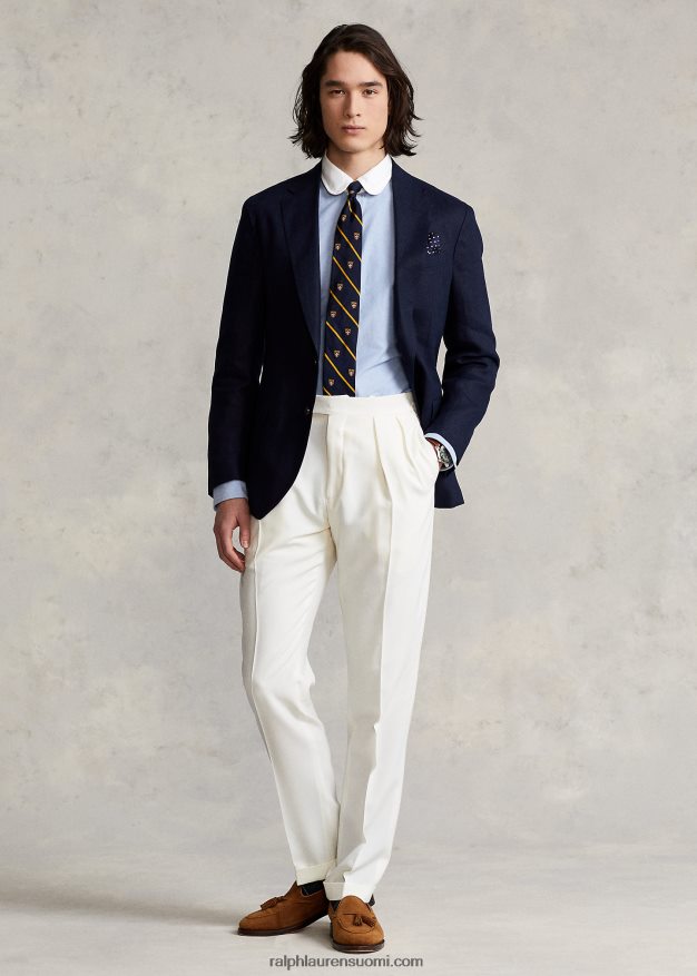 Ralph Lauren miehet poolo pehmeä pellavapukutakki 0Z24ZR747 tumma laivasto