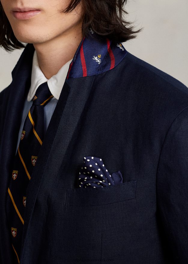 Ralph Lauren miehet poolo pehmeä pellavapukutakki 0Z24ZR747 tumma laivasto