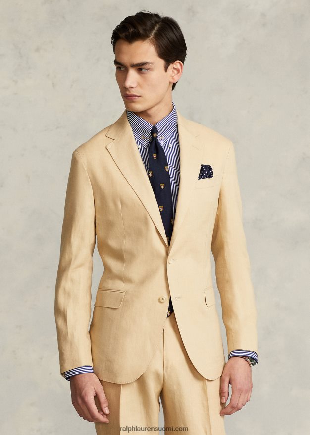 Ralph Lauren miehet poolo pehmeä pellavapukutakki 0Z24ZR748 olki