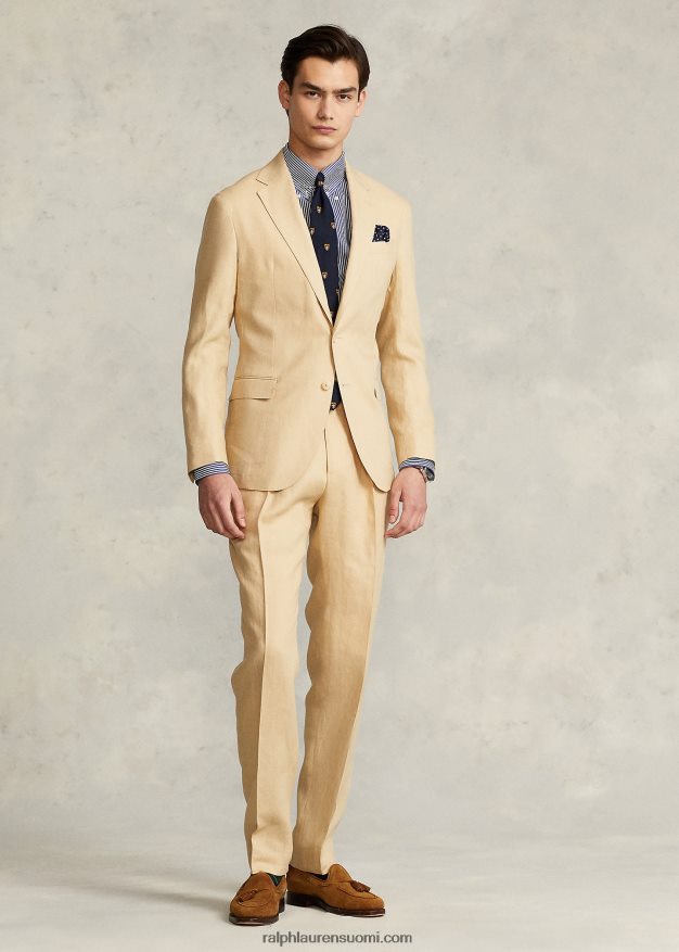 Ralph Lauren miehet poolo pehmeä pellavapukutakki 0Z24ZR748 olki