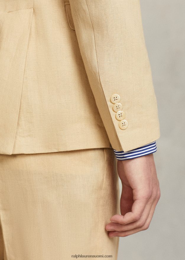 Ralph Lauren miehet poolo pehmeä pellavapukutakki 0Z24ZR748 olki