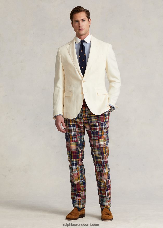 Ralph Lauren miehet poolo pehmeä pellavapukutakki 0Z24ZR749 kevyt kerma