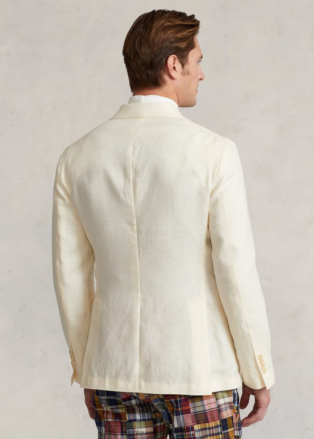 Ralph Lauren miehet poolo pehmeä pellavapukutakki 0Z24ZR749 kevyt kerma