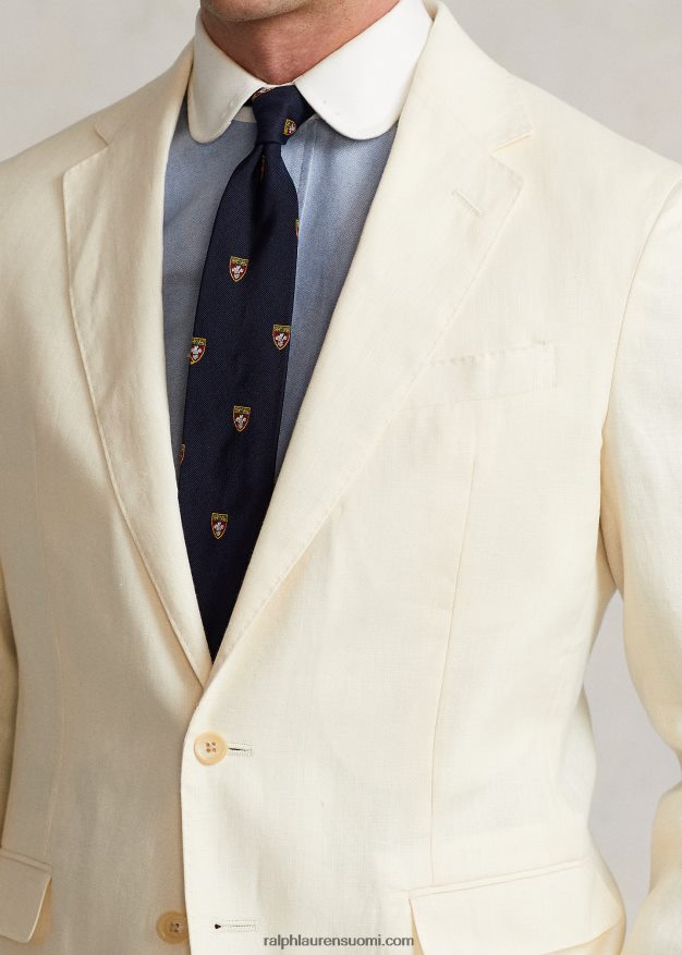 Ralph Lauren miehet poolo pehmeä pellavapukutakki 0Z24ZR749 kevyt kerma